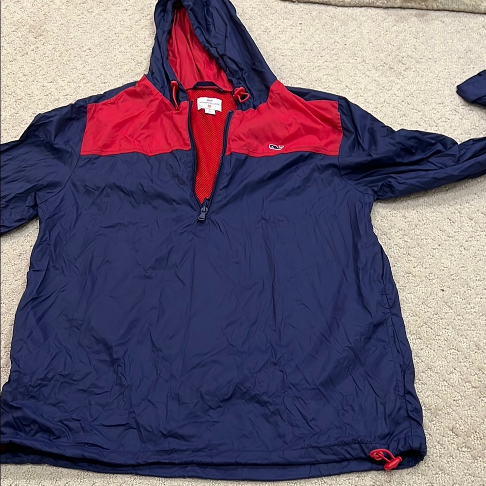 Vineyard Vines/ Target edition Red and Blue Windbreaker